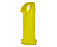 #BFC37 Balon foliowy Smart, Cyfra 1, złota, 76 cm AA