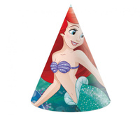 #STAI Czapeczki papierowe Ariel Curious Decorata Party Disney, 6 szt. FSC