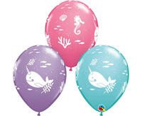 #BL Balon QL 11" z nadr. UNDER THE SEA, miks kolorów / 25 szt. KK