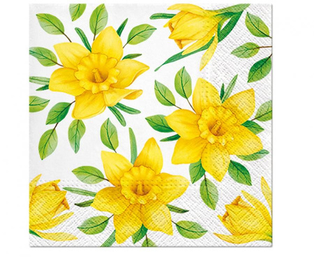 #ZSE Serwetki PAW wzorzyste Daffodils in Bloom 33x33 cm / 20 szt.