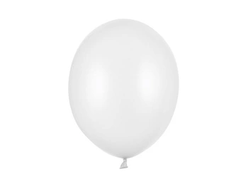 Balony lateksowe strong 23 cm metaliczny BIAŁY 10 szt.