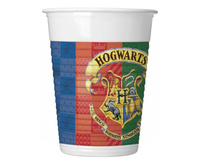 #ZKU Kubeczki plastikowe (WM) Harry Potter Hogwarts Houses, 200 ml, 8 szt. (SUP label) KK