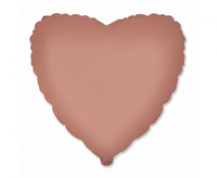 #BFK Balon foliowy 18" FX - Serce (matowe Vintage Rose), niepakowany