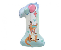 #BFC Balon foliowy Cyfra 1 - Kangurek, 77 cm KK