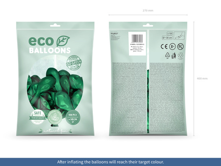 Balony Eco 26cm pastelowe, ciemna mięta (1 op. / 100 szt.)