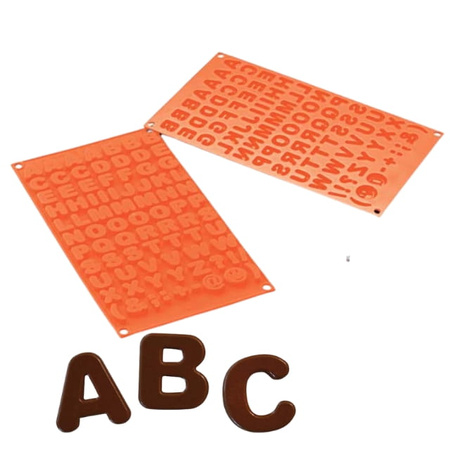 Forma silikonowa do czekoladowych liter CHOCO ABC alfabet H 8 mm Silikomart