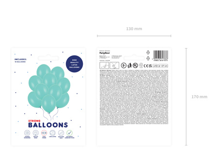 Balony Strong 27cm, Pastel Aquamarine (1 op. / 10 szt.)
