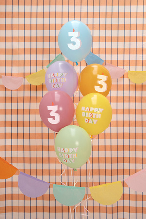 Balony 30 cm, Kokardki, mix (1 op. / 50 szt.)