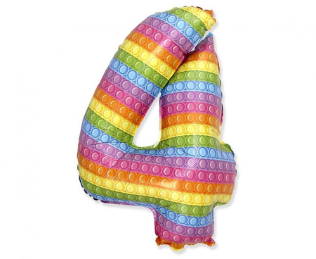 #BFK Balon foliowy FX - Number 4 POP IT 69" cm KK, niepakowany