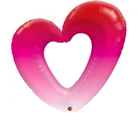 #BFK Balon foliowy 42" QL Pink Ombre Heart KK