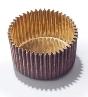 Papilotki na praliny cake pops BRĄZOWO ZŁOTE 20x35 mm 50 szt.