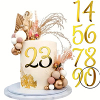 Topper na tort cyfra 0 ZERO 4,5x3 cm