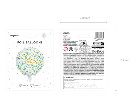 Balon foliowy Serce ''Kocham Cię'', 45 cm, mix