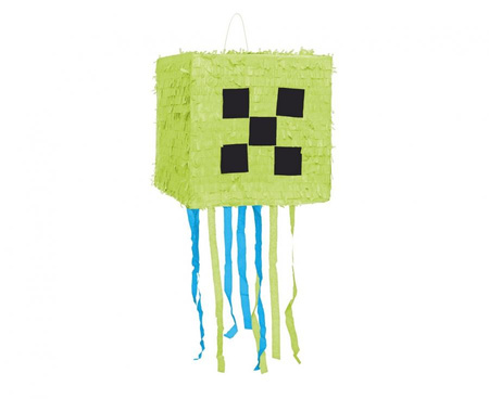 #PI Piniata Zielony Piksel, rozm. 28x28x28 cm