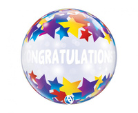 #BFK Balon Takara BUBBLE BALLOON Congratulations Shooting Stars, 22"