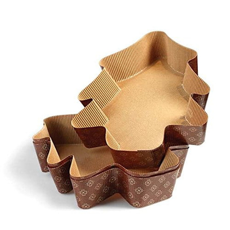 Papierowa forma do pieczenia CHOINKA 16x14x3,5 cm 10 szt. 