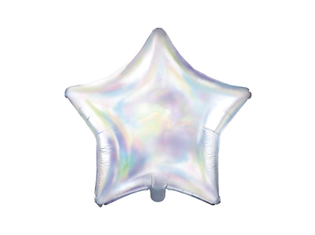 Balon foliowy Litera ''E'', 35cm, holograficzny