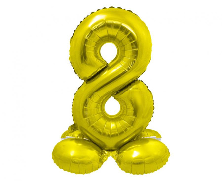 #BFC27 Balon foliowy Smart, Cyfra stojąca 8, złota, 72 cm KK