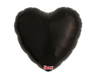 #BFK Balon Ibrex Hel, serce 18", Metallic Black, 5 szt.