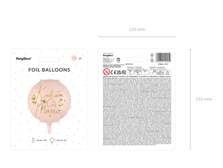 Stojący balon foliowy cyfra ''1'', 84 cm, błękit