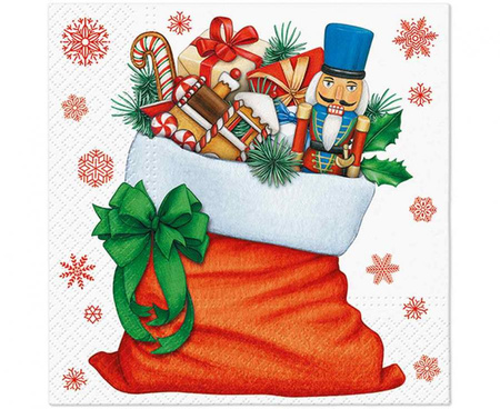 #ZSE Serwetki PAW wzorzyste Bag with Gifts 33x33 cm / 20 szt.