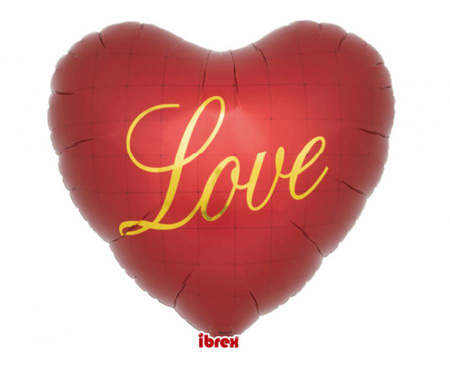 #BFK Balon Ibrex Hel, serce 25", Dark Red Love, packed