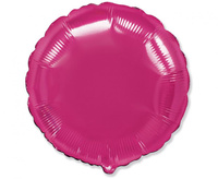#BFK Balon foliowy 18" FX - Okrągły (ciemnoróżowy), niepakowany