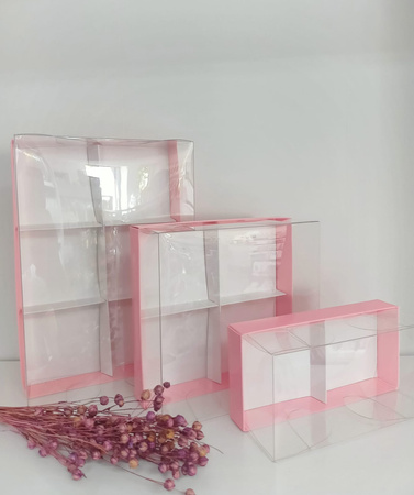 Pudełko na 6 monoporcji 26,5x17,5x7,5 cm RÓŻOWE