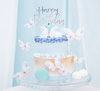 Topper na tort Happy Birthday SREBRNY Part Pal