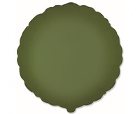 #BFK Balon foliowy 18" FX - Okrągły (matowy Olive Green) KK