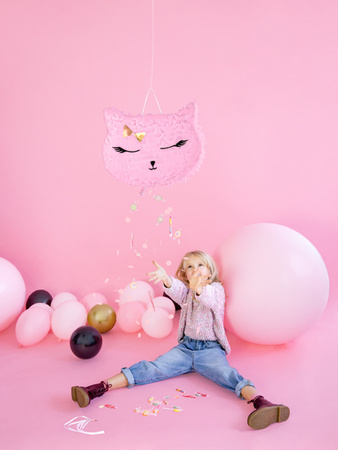 Balon foliowy Love, 140x35cm, różowe złoto