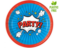 #ZTA Talerzyki papierowe Boom Party, next generation, 23cm, 8 szt. (plastic-free) KK
