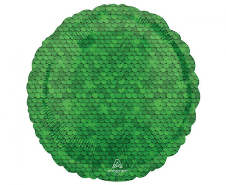 #BFK Balon foliowy 18 cali Forest Green Sequins, zapakowany