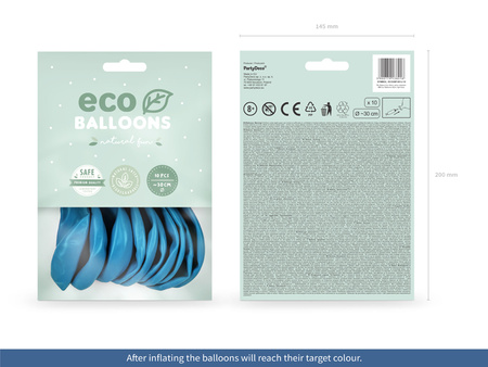 Balony Eco 26cm metalizowane, liliowy (1 op. / 10 szt.)