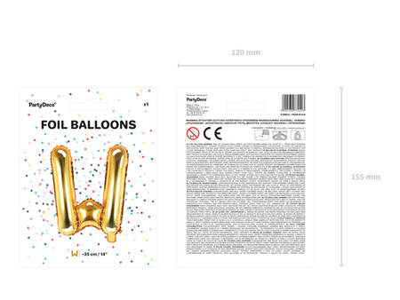 Balon foliowy Litera ''Q'', 35cm, srebrny