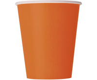#ZKU Kubeczki papierowe pomarańczowe, 250 ml., 14 szt.