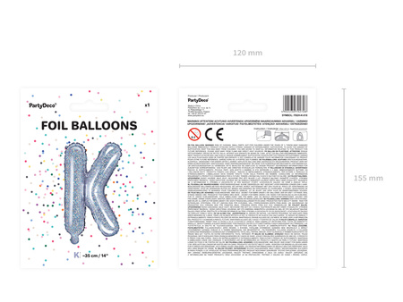 Balon foliowy #, 35cm, holograficzny