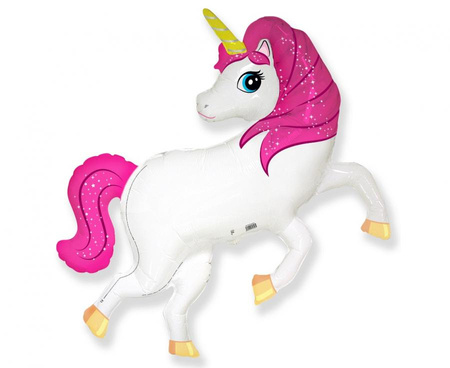 #BFK Balon foliowy 14"  FX - Jednorożec różowy, niepakowany