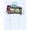 Papierowy topper na tort Happy Birthday PODRÓŻ SAMOLOT AUTO POCIĄG SYGNALIZATOR