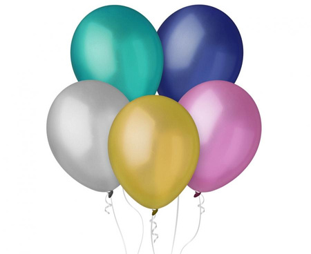 #BL Balony Decomex 11", metallic Assorted, 100 szt.