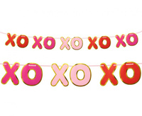#DEGI Girlanda papierowa XOXO, złoty kontur, 200 cm KK