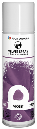 Zamsz w sprayu do dekoracji tortu i monoporcji FIOLETOWY 250ml Food Colours