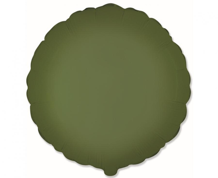 #BFK Balon foliowy 18" FX - Okrągły (matowy Olive Green) KK