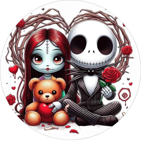 Opłatek na tort JACK I SALLY