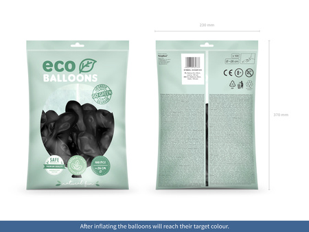 Balony Eco 26cm metalizowane, zielony (1 op. / 100 szt.)