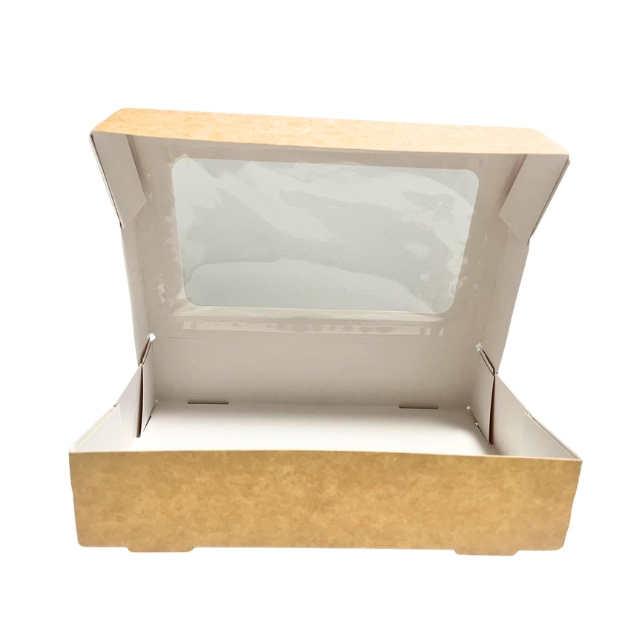 Detal tektury pudełka na ciastka KRAFT 23x15x5 cm - zbliżenie na materiał