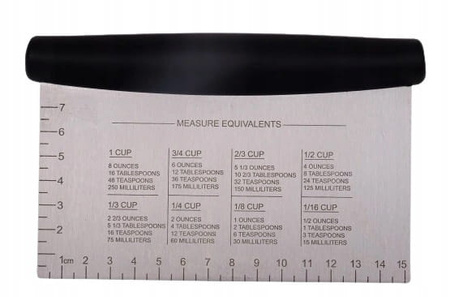 Nóż cukierniczy skrobka z miarką 16x10 cm