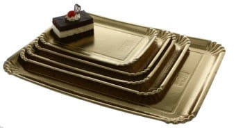 Tacka pod ciasto 55 x 38 cm ZŁOTA