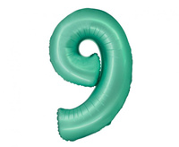 #BFC44 Balon foliowy Smart, Cyfra 9, miętowa matowa, 76 cm KK