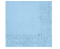#ZSE Serwetki PAW gładkie jednokolorowe Azzurro 33x33 cm / 20 szt.